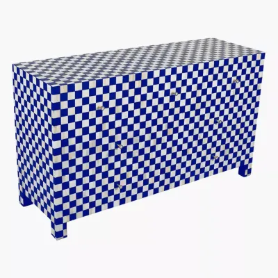 Maze Chest of Drawers - Blue Bone Inlay