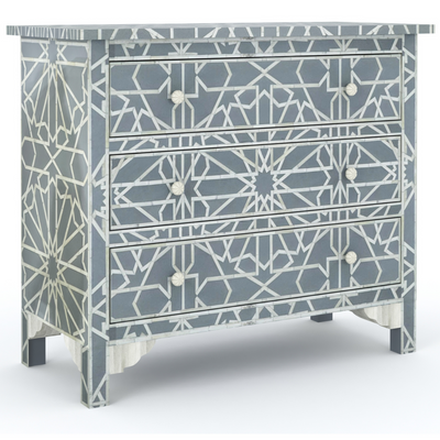 Cyrus Chest of Drawers - Grey Bone Inlay