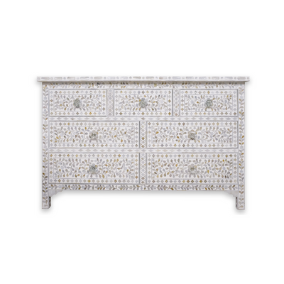 Iris Chest of Drawers - White Mother of Pearl