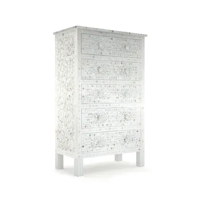 Iris Chest of Drawers - White Mother of Pearl