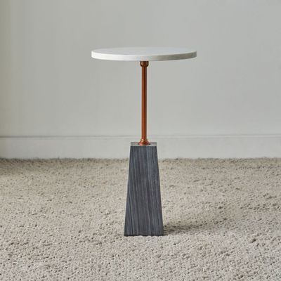 Ava Side Table - White Marble