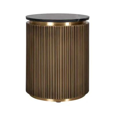 Vihaan Side Table - Brass Clad