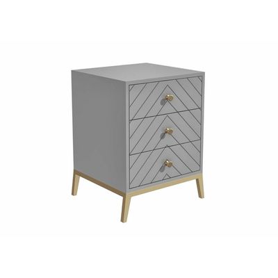 Ewan Side Drawer - Pale Grey Wood