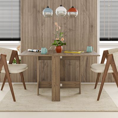 Artemo foldable Dining Table - Brown - 2 Years Warranty
