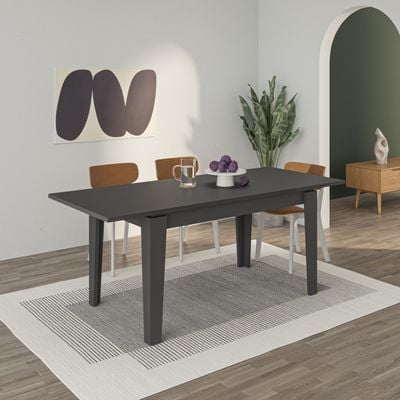 Tolmen Extendable Dining Table L 140 X W 80 - Anthracite- 3 Years Warranty