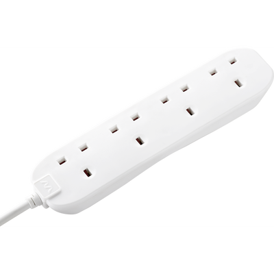 Masterplug BFG5N-ME 5m Extension Cord – 4 Socket Power Cable Extender with Safety Shutters, Wall-Mountable, BS1363-2 Certified, Wire Extension for Home & Office