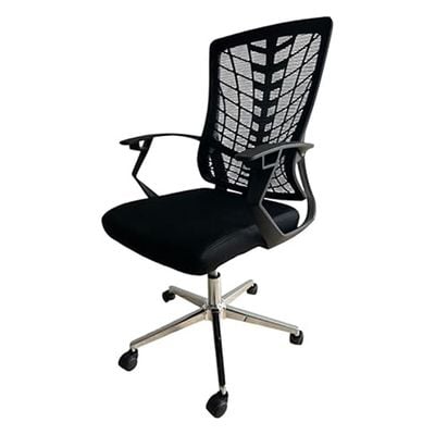 Air Mesh High Back Office Chair, Breathable Mesh Back, Adjustable Height, Ergonomic Design, Black