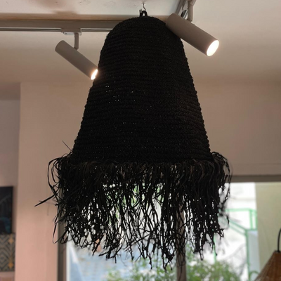 SHAGGY LIGHT PENDANT - BLACK