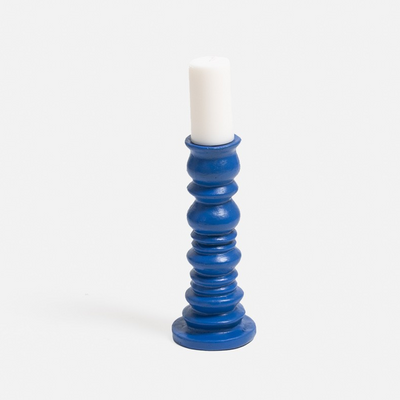 Tumble Candlestick - Cobalt Large