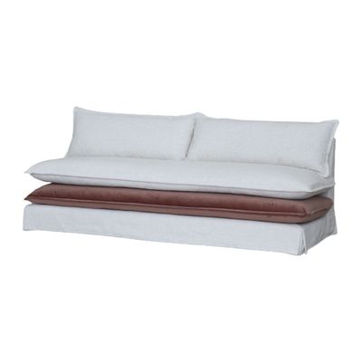 Harris Sofa - White with Brown Harris Sofa - White with Brown