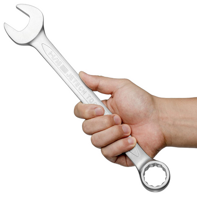 Jetech 1-1/16 Inch Combination Wrench - Industrial Grade Spanner with 12-Point Design, 15-Degree Offset, Made with Durable Chrome Vanadium Steel in Sand Blasted Finish, Forged, Heat-Treated, SAE 