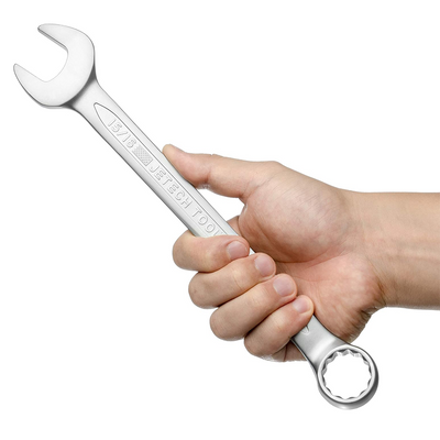 Jetech 15/16 Inch Combination Wrench - Industrial Grade Spanner with 12-Point Design, 15-Degree Offset, Made with Durable Chrome Vanadium Steel, SAE 