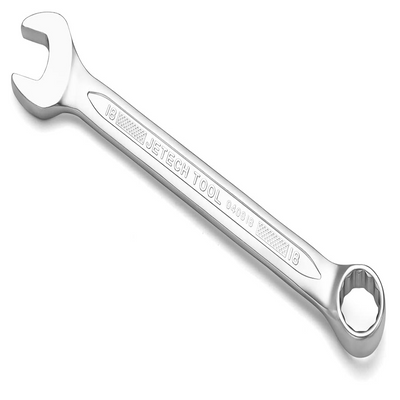Jetech 18mm Combination Wrench - Industrial Grade, Chrome Vanadium Steel, Sand Blasted Finish, Precision-Machined 12-Point Opening, Off-Cornered Design, 15-Degree Offset 