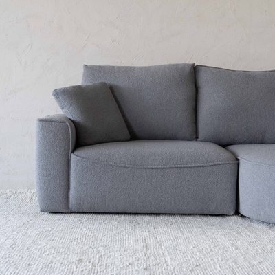 Alder 3-seater fabric sofa dark grey with 2 years warranty