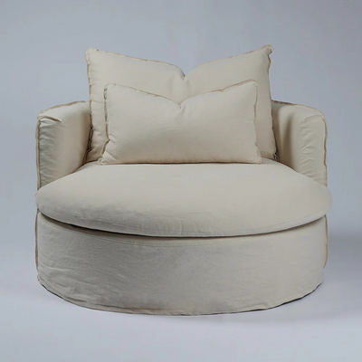 Crosby 1-seater fabric sofa Beige with 2 years of warranty