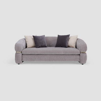 Suzanne 2- Seater fabric sofa purple with 2 years of warranty