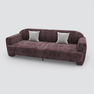 Aston 2- Seater fabric sofa Maroon with 2 years of warranty