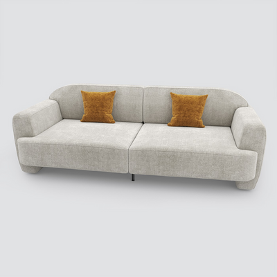 Aston 2- Seater fabric sofa white with 2 years of warranty