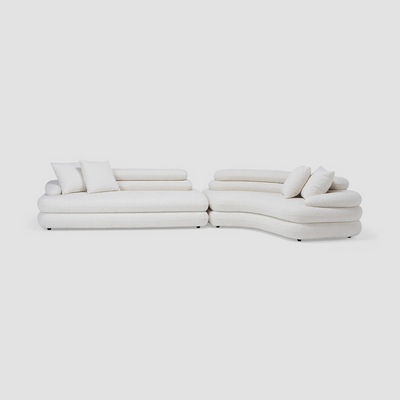 Callista 4seater fabric sofa, White with 2 years of warranty