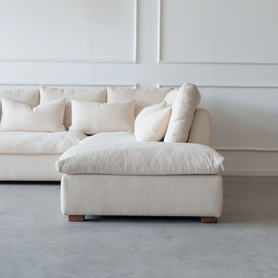 Sultan L Shaped Premium 6 seater fabric Sofa - Beige