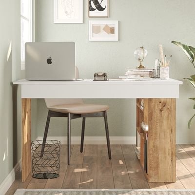 Home Canvas Tywin Corner Desk Pine and White