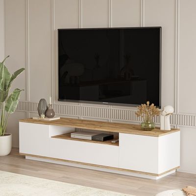 Home Canvas Future TV Unit Pine and White