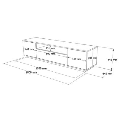 Home Canvas Future TV Unit Pine and White