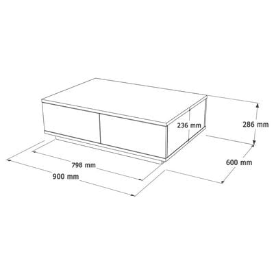 Home Canvas Future Coffee Table  Pine and White