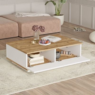 Home Canvas Future Coffee Table  Pine and White