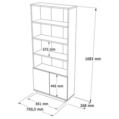 Home Canvas Future Book Shelf  Pine and White