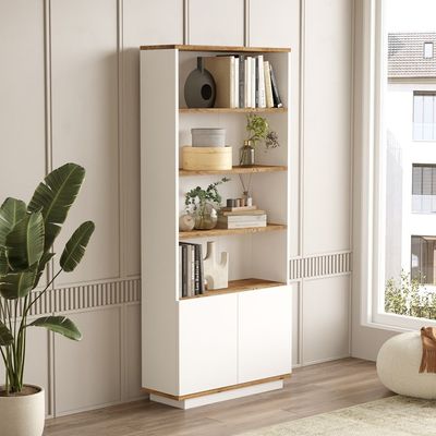 Home Canvas Future Book Shelf  Pine and White