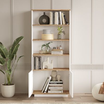 Home Canvas Future Book Shelf  Pine and White