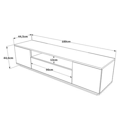 Home Canvas Royal TV Unit Pine and Grey