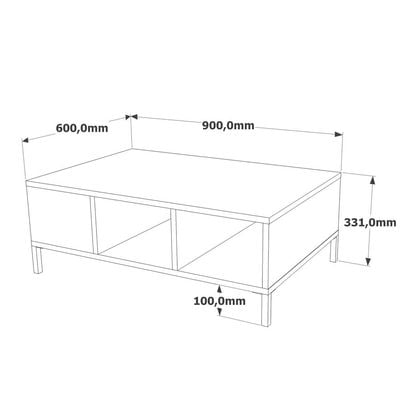 Home Canvas Royal Coffee Table  Pine and Grey