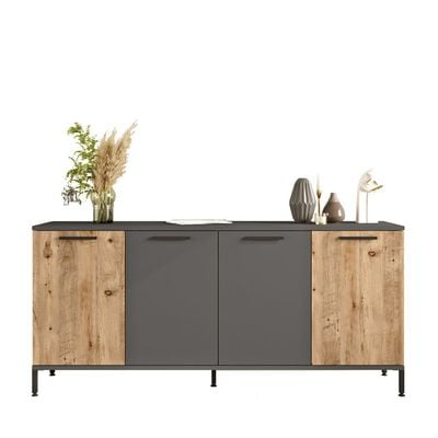 Home Canvas Royal Side Board Console  Pine and Grey