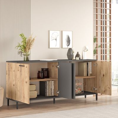 Home Canvas Royal Side Board Console  Pine and Grey