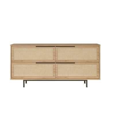 Home Canvas Ocean Console Table Side Board Oak