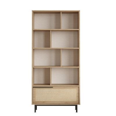 Home Canvas Ocean Book Case Oak