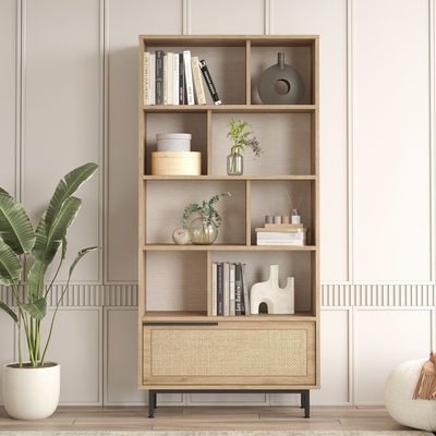 Home Canvas Ocean Book Case Oak