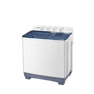 Daewoo Semi Automatic Washing Machine,  Twin Tub, 13Kg, White  , 13 Kg, Semi-Automatic, Strong Pulsator, Universal Motor, Gentle Wash, White , Dw-T130W