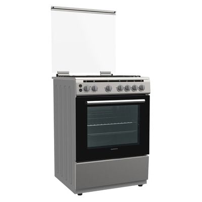 Daewoo Gas Cooker, Gas Oven, 60 Cm, Cast Iron, 60X60, 65L Capacity, Made In Turkiye,  Full Safety, Turkey, Sabaf Burners , 65 Litre, Sabaf Burner, Full Safety , Easy-Clean Oven , Gas Oven , Stainless Steel , Dgc-S664M