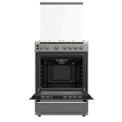 Daewoo Gas Cooker, Gas Oven, 60 Cm, Cast Iron, 60X60, 65L Capacity, Made In Turkiye,  Full Safety, Turkey, Sabaf Burners , 65 Litre, Sabaf Burner, Full Safety , Easy-Clean Oven , Gas Oven , Stainless Steel , Dgc-S664M