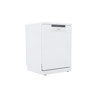 Daewoo Dishwasher, 6 Programmes, 14 Place Settings, Delay Option, Adjustable Racks, White  , Free Standing, 14 Place Setting, 6 Programes, 1 Year Warranty., White , Ddw-Z1411W