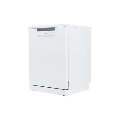 Daewoo Dishwasher, 6 Programmes, 14 Place Settings, Delay Option, Adjustable Racks, White  , Free Standing, 14 Place Setting, 6 Programes, 1 Year Warranty., White , Ddw-Z1411W