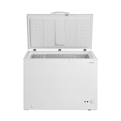 Daewoo Chest Freezer, Manual Defrost, 295 L Capacity, White , 295 Litre, Manual Defrost , 3D Circulation, Energy Saving , Durable Body, White , Dcf-384