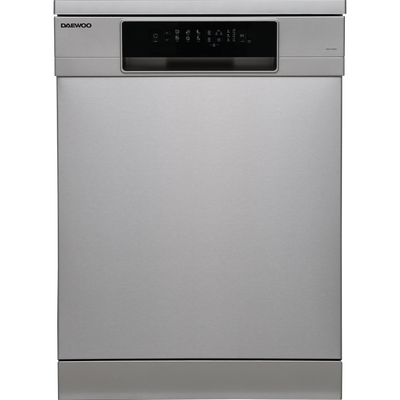 Daewoo Dishwasher, 6 Programmes, 15 Place Settings, Delay Option, Adjustable Racks , Silver  , Free Standing, 15 Place Setting, 6 Programes, 1 Year Warranty., Silver, Ddw-Z1513S