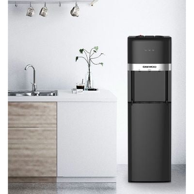 Daewoo Bottom  Load, Water Dispenser, Hot, Cold And Room Temperature , Hot & Cold, Bottom Loading, Bottle Cabinet, Rapid Heating , 2 Litre, Low Energy Consumption, Black, Dwd 601B