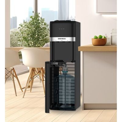 Daewoo Bottom  Load, Water Dispenser, Hot, Cold And Room Temperature , Hot & Cold, Bottom Loading, Bottle Cabinet, Rapid Heating , 2 Litre, Low Energy Consumption, Black, Dwd 601B