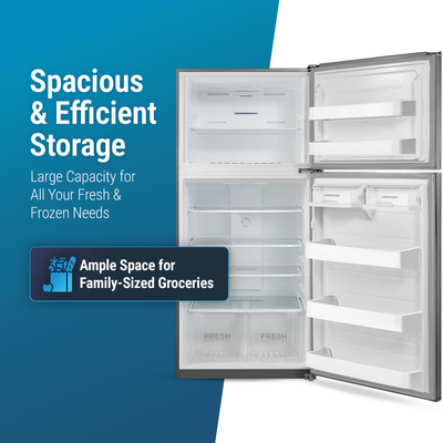 Daewoo Top Mount Refrigerator, Fridge, Inverter Compressor, 650L Capacity, Tempered Glass, No Frost, Stainless Steel, Freezer, Dual Vegetable Compartment , Top-Mount, 650 Litre, No-Frost , Inverter Compressor, Tempered Glass , Digital Control, Stainless Steel , Fr-921Vsin