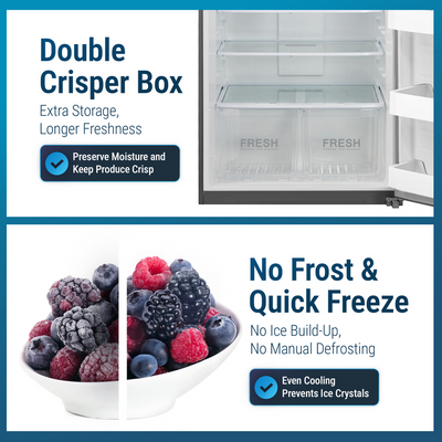 Daewoo Top Mount Refrigerator, Fridge, Inverter Compressor, 650L Capacity, Tempered Glass, No Frost, Stainless Steel, Freezer, Dual Vegetable Compartment , Top-Mount, 650 Litre, No-Frost , Inverter Compressor, Tempered Glass , Digital Control, Stainless Steel , Fr-921Vsin